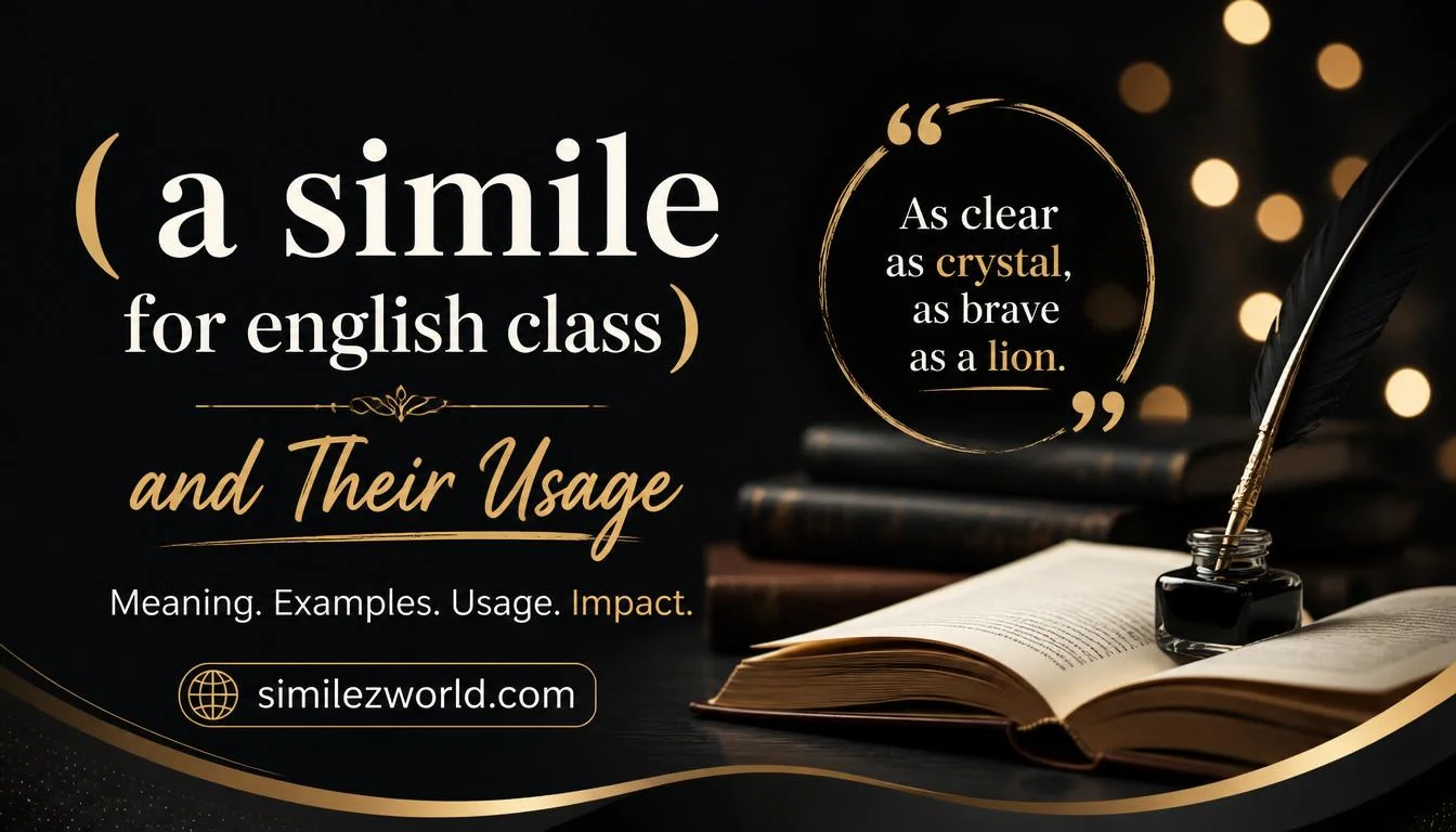 a simile for english class