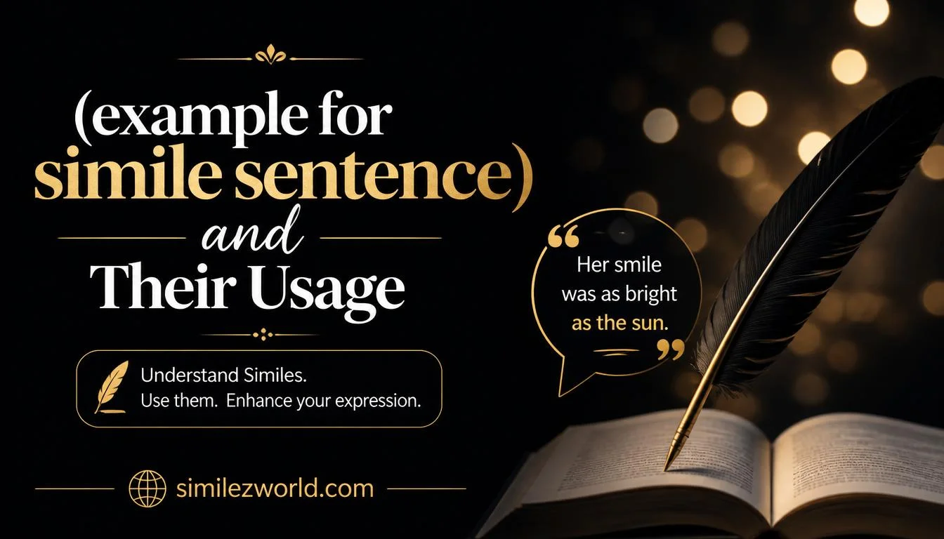 example for simile sentence