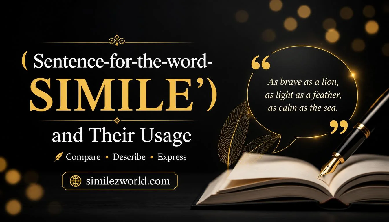 sentence for the word simile