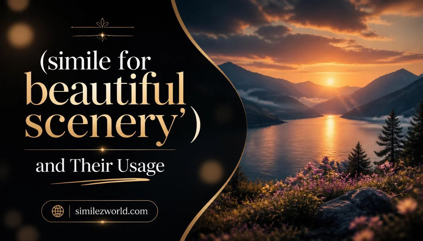 simile for beautiful scenery
