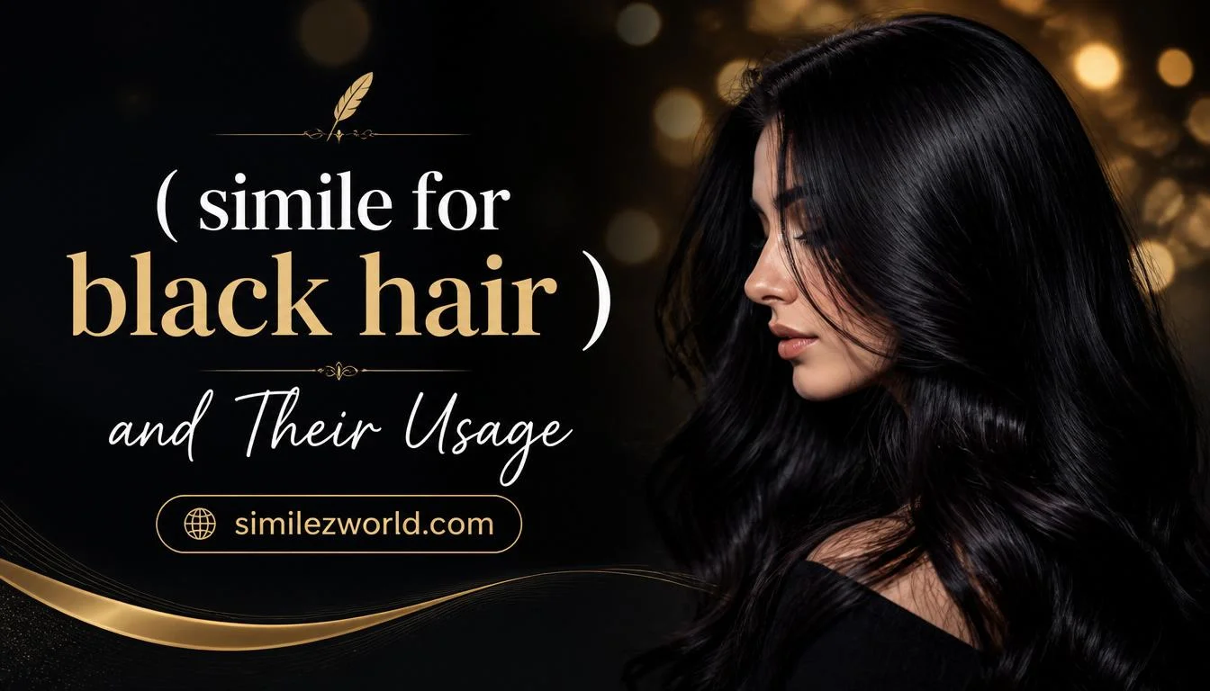 simile for black hair