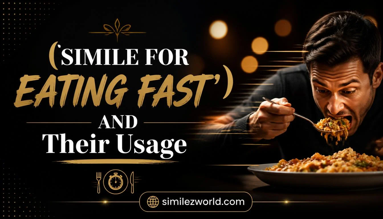 simile for eating fast