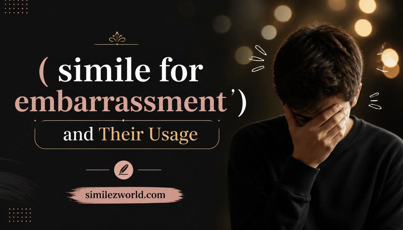 simile for embarrassment
