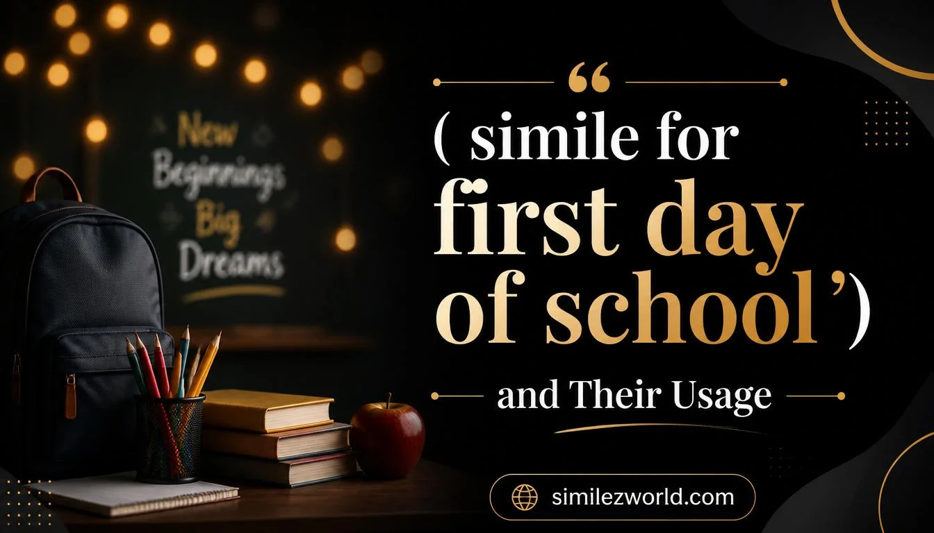 simile for first day of school