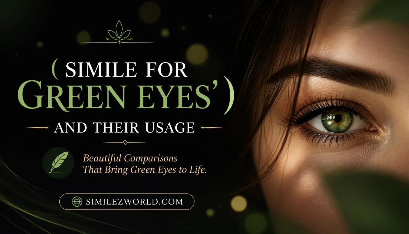 simile for green eyes