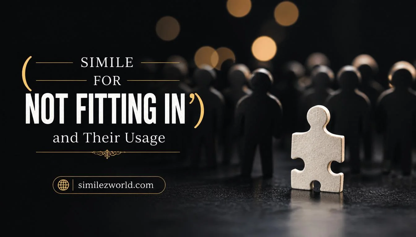 simile for not fitting in
