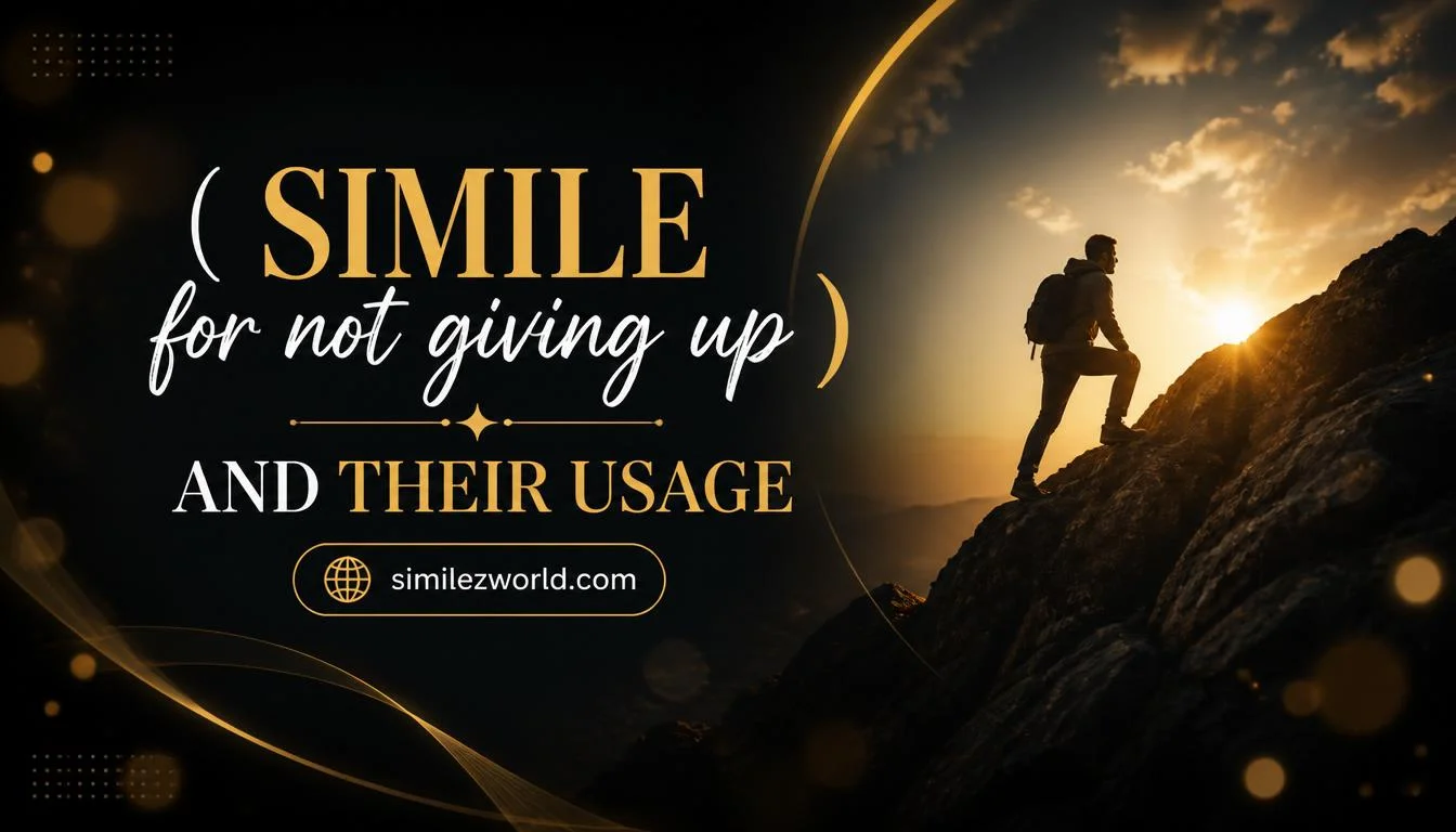 simile for not giving up