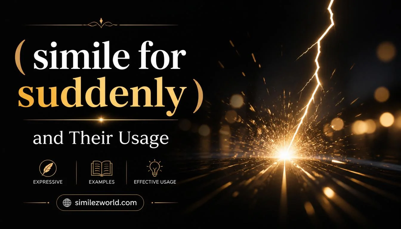simile for suddenly