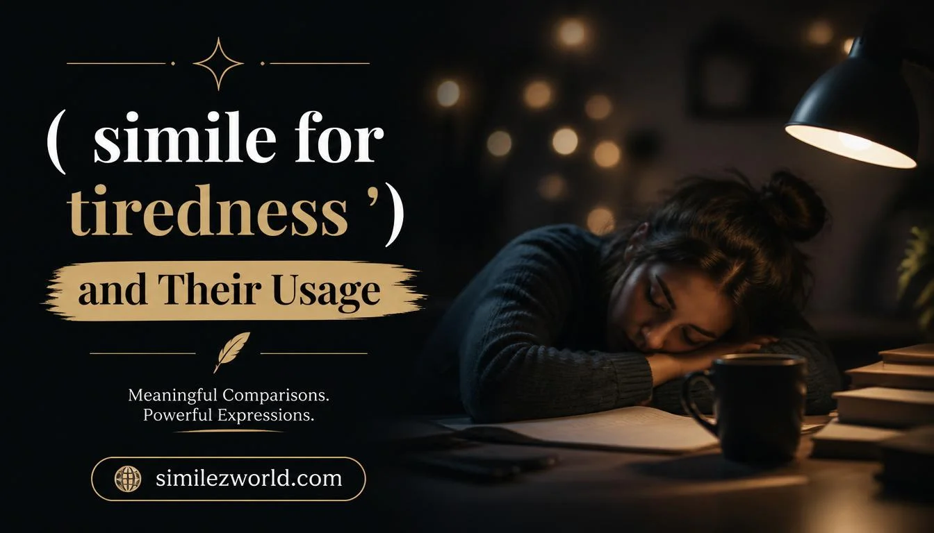 simile for tiredness