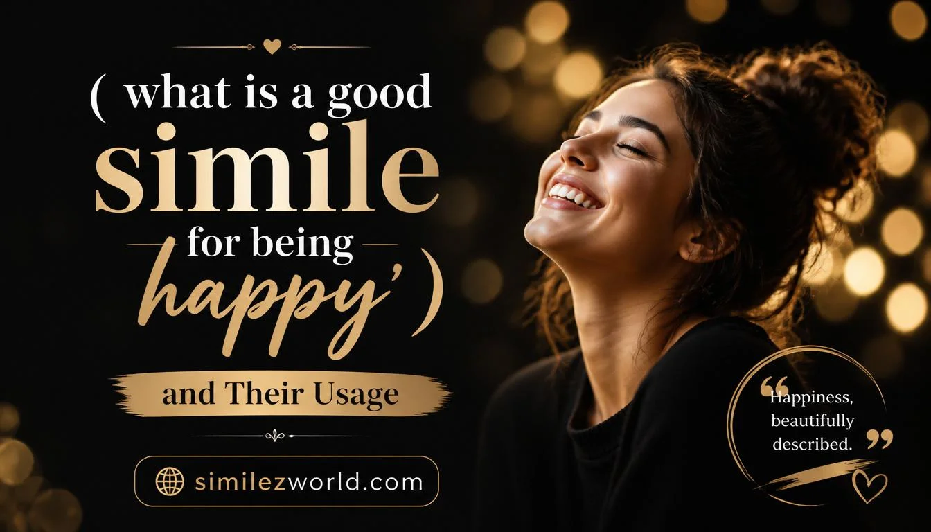 what is a good simile for being happy